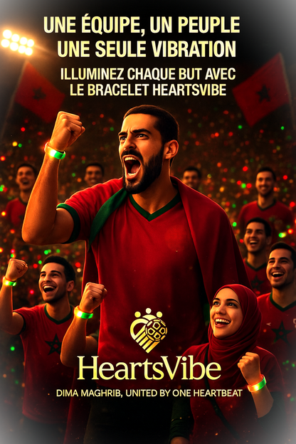HeartsVibe Bracelet LED – Édition Maroc CAN 2025