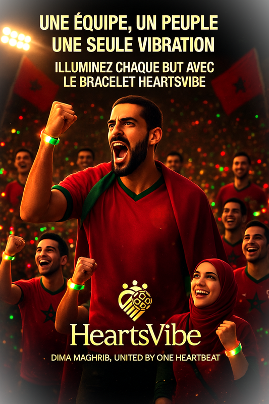 HeartsVibe Bracelet LED – Édition Maroc CAN 2025